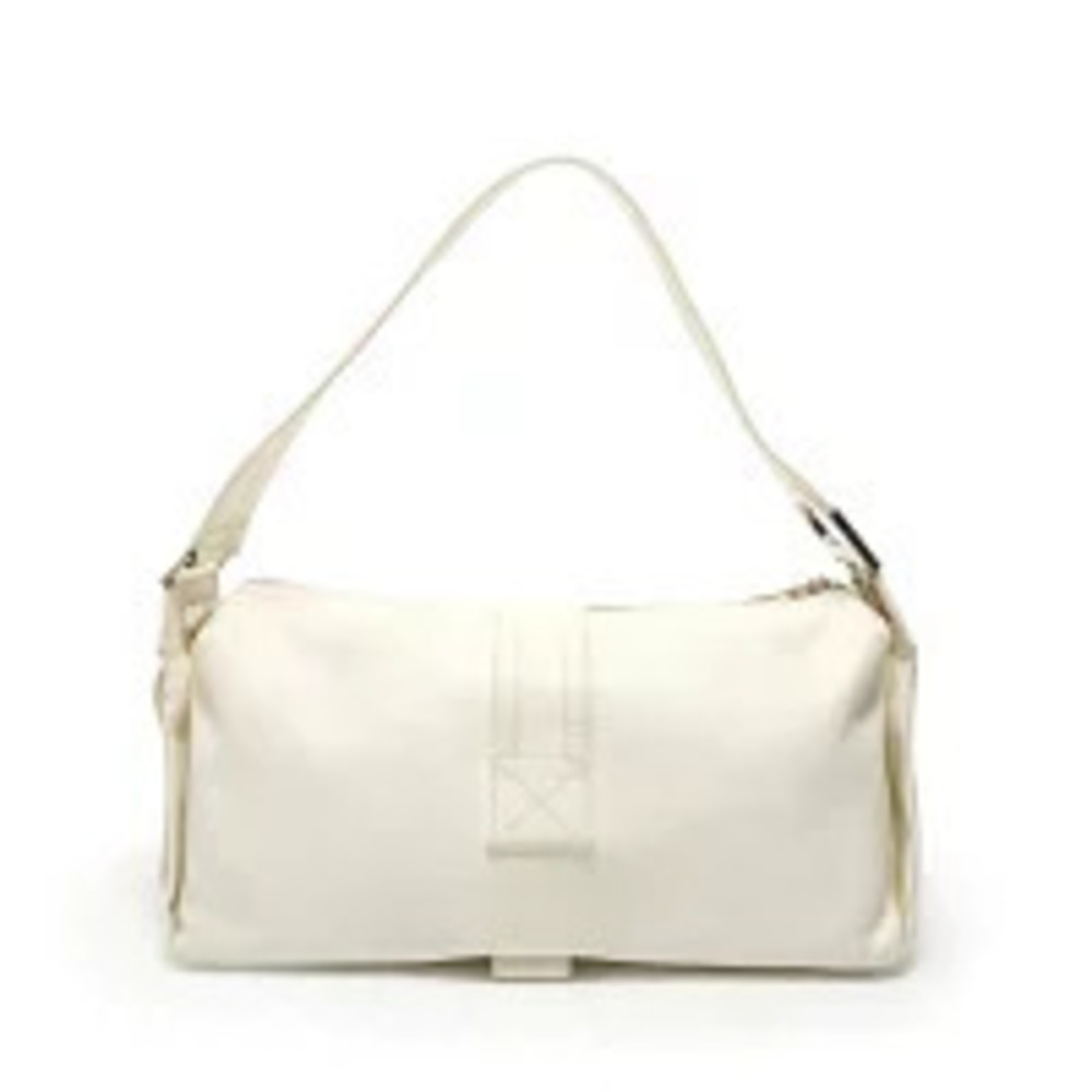 Christian Dior Leather Hobo Flight Shoulder Bag White